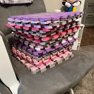 Gently used alphabet foam tiles